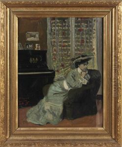 Interieur Mit Sitzender Dame by Auguste Auglay