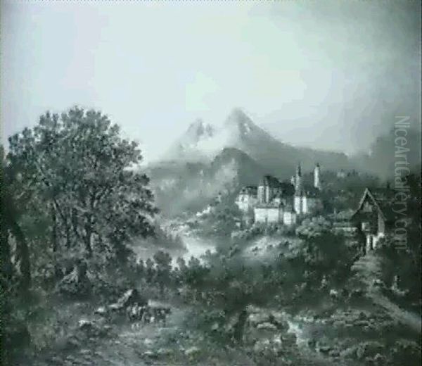 Berchtesgaden Mit Blick Auf Den Watzmann Im Alpengluhen - view 1