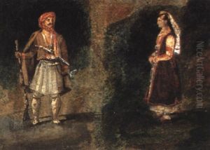 Etude De Costumes Grecs by Jules-Robert (M. Auguste) Auguste