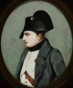 Miniature Portrait Of Napoleon by Jacques-Jean- Baptiste Augustin