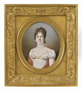 Portrait De Dame Traditionnellement Appelee Marie-therese, Duchesse D'angouleme by Jacques-Jean- Baptiste Augustin