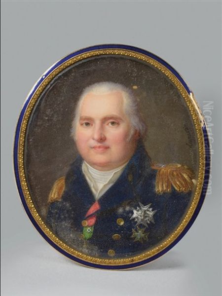 Portrait De Louis Xviiieme (1755-1824), Roi De France (1814-1824) En Habit Militaire Portant L"ordre Du Saint-esprit - view 1
