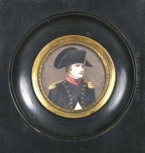 Miniature Portrait Of Napoleon by Jacques-Jean- Baptiste Augustin