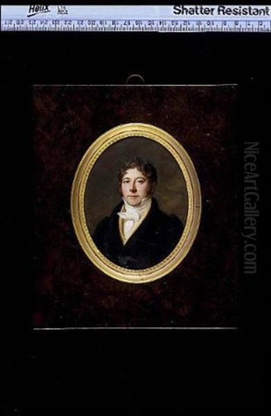 A Gentleman, Wearing Black Coat, Yellow Waistcoat, White Shirt And Tied Stock - view 1