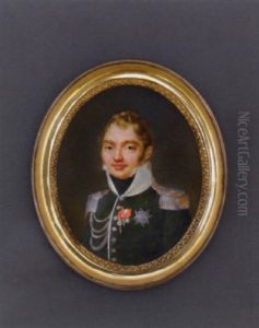 Charles-ferdinand Of Bourbon, Duke Of Berry, In The Uniform Of The Colonel Of The 16th Regiment Of The Horse, Wearing The Royal French Order Of The Holy Ghost And Others