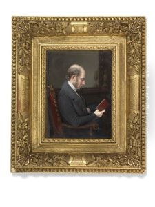 A Gentleman Called Monsieur Du Cruet, Seated Next To A Fireplace Reading A Book