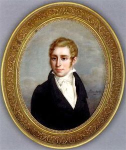A Young Gentleman Called Victor Jean-baptiste Simon Jacquinot Of Pamplona, Deputy Public Prosecutor Of Melun, In Black Coat, White Waistcoat And Knotted Cravat, Curling Blonde Hair And Side-whiskers
