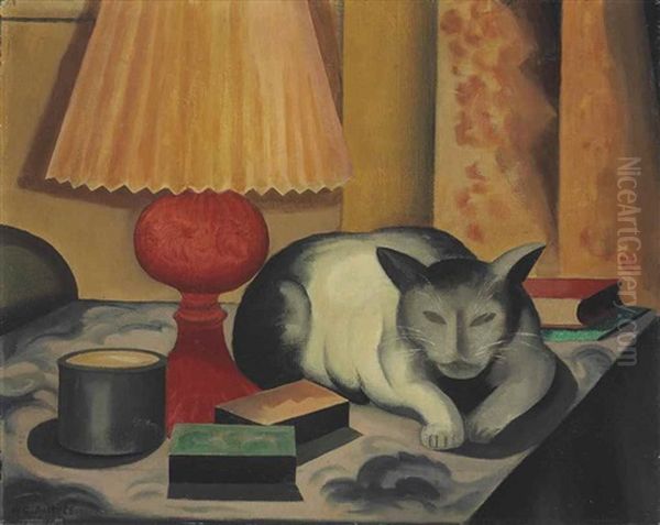 Cat And Lamp - view 1