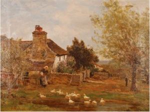 Near Abbey Dore, Herefordshire, Feeding The Ducks