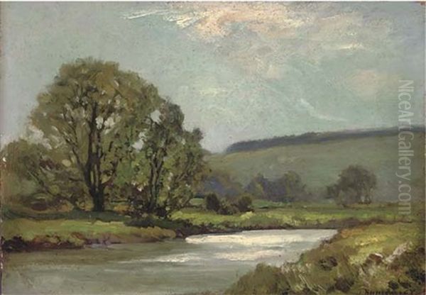 A River Landscape, Afternoon - view 1