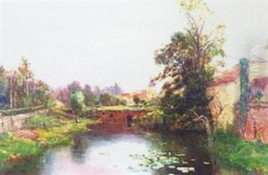 Country River Landscape by James Aumonier