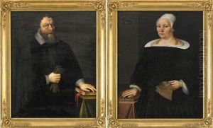 Portratt Av Kyrkoherden Olof Aurivillius Och Hans Hustru Barbara Cassiopaea (pair) Portratt Av Kyrkoherden Olof Aurivillius Och Hans Hustru Barbara Cassiopaea (pair)