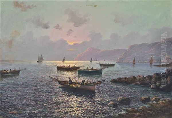Fishing Vessels Off The Bay Of Naples - view 1