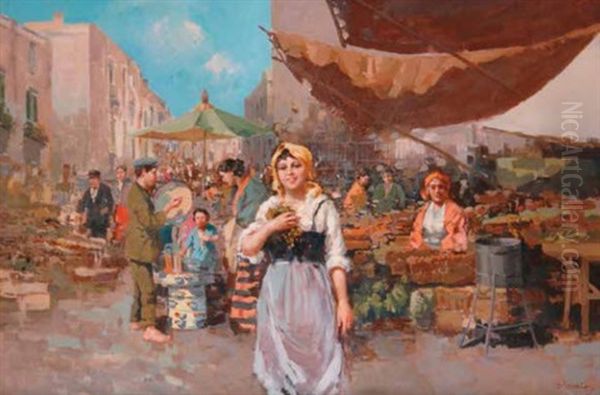 Scena Di Mercato Con Personaggi - view 1