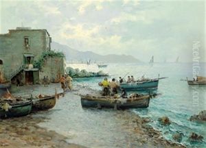 Fischer An Der Kuste by Vincenzo d' Auria