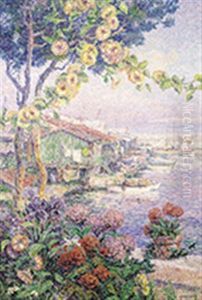 Gezicht Aan De Middellandse Zee by Henri Aurrens