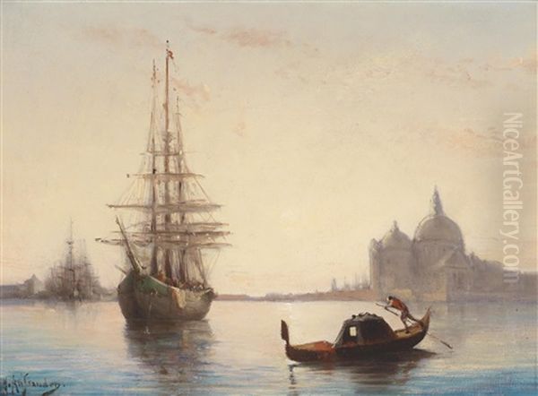 Venedig, Gondel Vor Santa Maria Salute - view 1