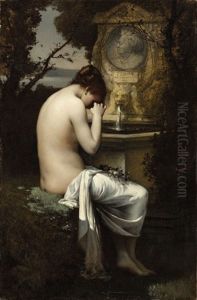 La Nymphe A Corot by Joseph Nichols Hippolyte Aussandon