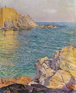 Coastal View Of Brittany by Antoni Jan Austen