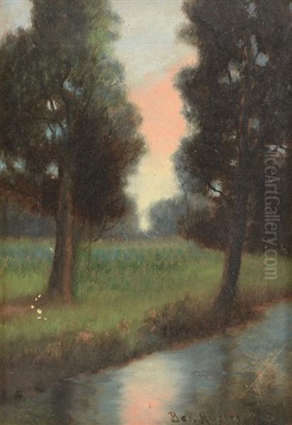 Summer Landscape With Stream - view 1