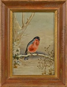 Winter Scenes With Songbirds (pair)