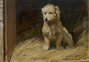 Study Of A White Terrier by Joseph Denovan, Adam Jnr.