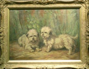 Two Dandie Dinmont Terriers by Joseph Denovan, Adam Jnr.