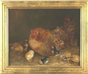 Mother Hen And Chicks by Ben Austrian