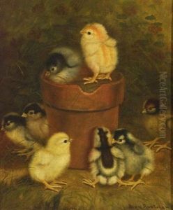 Genre Scene With Chicks