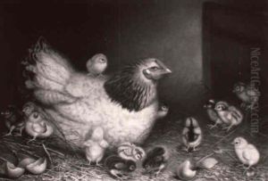 Mother Hen And Her New Brood by Ben Austrian