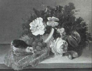 Tabletop Still Life With A Curious Chick by Ben Austrian