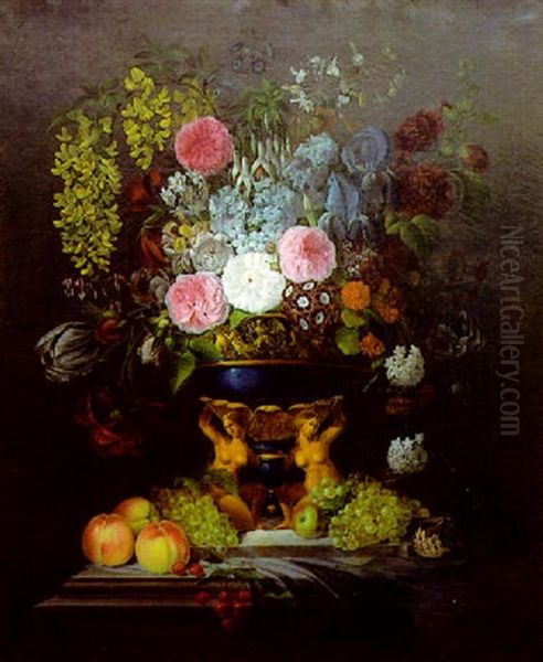 Bouquet De Fleur Sur Un Entablement - view 1