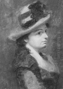 A Girl In Profile To The Right Wearing A Hat by Pauline Auzou