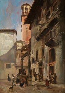 Stadtansicht In Verona by Vittorio Avanzi