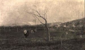 Campagna Veronese Di Primavera Con Contadine by Vittorio Avanzi