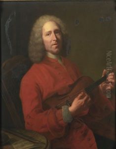 Portrait De Jean-philippe Rameau by Jacques-Andre-Joseph Aved