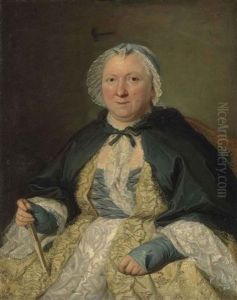 Portrait Of Madame Antoine Crozat, Marquise Du Chatel, Nee Marguerite Le Gendre D'armeny (1670-1742) Seated, In A Lace Trimmed Yellow And White Dress...