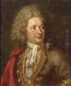 Portrait D'homme Au Manteau Rouge