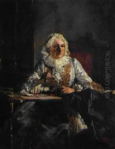 Portrait Of Marie Marguerite Legendre Crozat, Marquise Du Chatel by Jacques-Andre-Joseph Aved