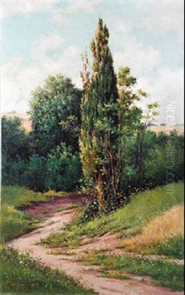 Paisaje Con Cipres - view 1