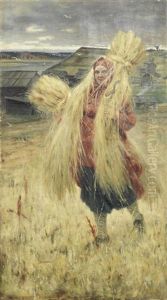 After Reaping by Nikolai Avenirovich Shabunin