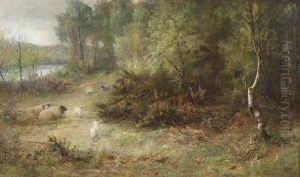 Landschaft Mit Schafen by Joseph Denovan Adam