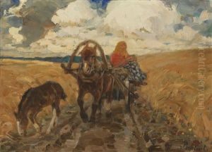 In The Field by Mikhail Ivanovitch Avilov