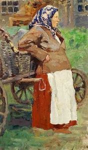 En Russisk Bondekone Fra Perm by Mikhail Ivanovitch Avilov