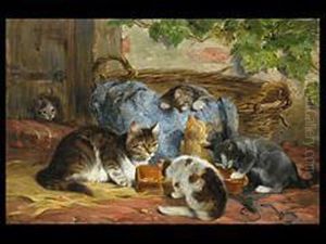 Die Katzenfamilie by Julius Adam