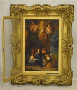 Scene Religieuse Avec Angelots