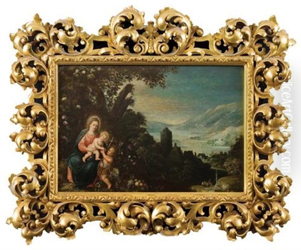 Madonna With The Infant Christ And St. John In A Landscape - view 1