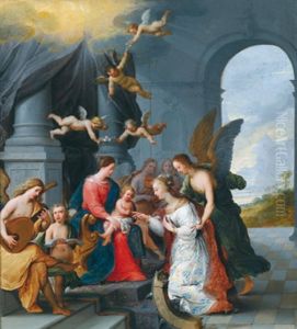 Die Mysthische Vermahlung Der Heiligen Katharina Mit Dem Jesusknaben