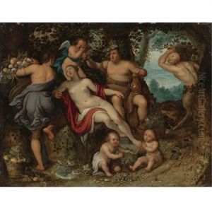 Sine Baccho Et Cerere Friget Venus (without Ceres And Bacchus, Venus Would Freeze) by Peeter Van Avont