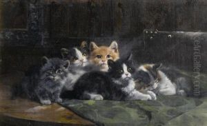 Five Kittens by Julius Adam